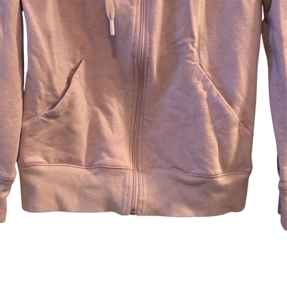 Zella Women's M Pink Ruched Long Sleeve Zip Front Hoodie Jacket - Picture 8 of 13
